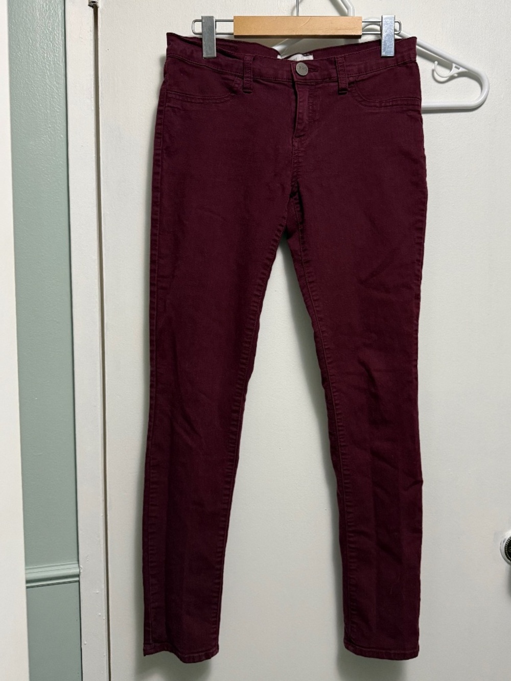 RSQ Wine Colored Skinny Jeans (size 9)
